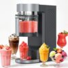 Antarctic Star 2-in-1 Slushie Machine & Ice Cream Maker, 40oz Soft Serve Ice Cream Machine, No Ice Needed Frozen Drink Maker, 8 Presets, Auto-Clean & Delay Timer, Margarita Machine for Home, Black