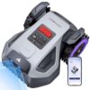 ANTHBOT M9 Robot Lawn Mower 1/4 Acre, Dual Vision+Full-Band RTK Robotic Lawnmower, No Perimeter Wire, App Control Obstacle Avoidance, 45% Slope, Cutting Height, Multi-Zone Mapping