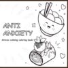 Anti-Anxiety: A stress-relief coloring book monochrome for adults and teens, featuring simple designs with bold lines for relaxation, including drawings of food and desserts. (Spanish Edition)