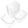 AntStep 12 Pack Clear Plastic Storage Bins, Pantry Organizers and Storage, Clear Pantry Organizer Bins, Plastic Containers with Handle for Kitchen,Freezer,Cabinet,Closet,Bathroom Under Sink Storage