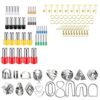 Anu Limen 126Pcs Polymer Clay Earring Cutters Set Stainless Steel Geometric Shapes Cutting Tools with Ear Hooks for DIY Jewelry Making
