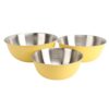 Anu Limen 304 Stainless Steel Round Mixing Salad Basin with Scale Multi-purpose Fruit Vegetable Cleaning Baking Knead Dough Egg Bowl For Home Kitchen(Yellow)