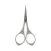 Anu Limen Mini Vintage Silver Stainless Steel Sewing Shears,4.53Inch Precision Craft Scissors For Embroidery, Fabric, Thread And Fishing Line