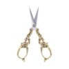 Anu Limen Vintage European Style Embroidery Scissors, Stainless Steel 4.72 in Small Detail Shears for Sewing, Needlework and Crafts(Gold)