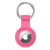 Anybase - Case for Airtag, Ultralight Silicone Case for Air Tags with Anti-Lost Keychain Ring Accessories Rose Red