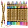 ANYUKE 30 Colors Metallic Acrylic Paint Markers, Dual Tip Brush & Fine Tip Paint Pens for Black Paper, Rock Painting, Scrapbooking, Card Making, Wood, Glass, Ceramic and DIY Crafts
