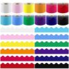Aodaer 12 Rolls 787.4 Feet Scalloped Bulletin Board Borders Multicolor Classroom Borders Back to School Bulletin Board Decoration Rolled Border Trim for Classroom Decoration