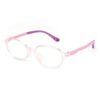 Aofalbe Kids Blue Light Blocking Glasses for Girls Boys, Anti Bluelight Computer Clear Glasses, Fake UV400 Glasses (Pink)