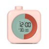 Aolidsive Visual Timer 60 Minute Countdown Countup with Progress Bar Display Alarm Snooze for Time Management in Classroom Kitchen Cooking (Pink)