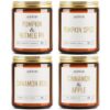 AOOVOO Christmas Candles - 4 PC Scented Candle, 28 oz Soy Candles, Soy Candle for Home Scented,Siberian Fir/Balsam Cedar/Cinnamon Rolls/Hot Cocoa