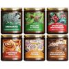 AOOVOO Winter Candles Set - 6 Pack Candles for Home Scented, 42 oz Natural Soy Wax 300 Hour Long Lasting, Winter Fragrance of