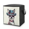 AOPYTRBD Chihuahua Dog Wearing Hat Storage Bags Moving Bags Storage Bins