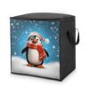 AOPYTRBD Christmas Funny Penguin Storage Bags Moving Bags Storage Bins