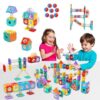 AOSITE 234 PCS STEM Marble Run Building Learning Toy Kid Gift Construction Race Track Marbles Run Building Block for 4 5 6 7 8 9 10 11 12Years, Creative Marble Run Games Boy Girl Birthday Xmas Present