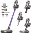 Aospenice Cordless Vacuum Cleaner 55KPa/650W/70Mins, 1.8L Self Standing Stick Vacuum with Hurricane Mode, Vacuum Cleaners for Hard Floors Carpet Pet Hair with LED Display