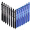 Aozora Erasable Pens 0.5 mm Click Fine Point 15 Pack Retractable Erasable Gel Pens for Completing Sudoku and Crossword Puzzles (8Black＆7Blue)