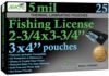 Apache Fishing License Laminating Pouches, 5 Mil, 25 Pack, 3" x 4"
