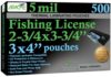 Apache Fishing License Laminating Pouches, 5 Mil, 500 Pack, 3" x 4"