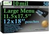 Apache Large Menu Laminating Pouches, 10 Mil, 50 Pack, 12" x 18"