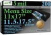 Apache Menu Size Laminating Pouches, 5 Mil, 200 Pack, Holds 11 x 17 Inch Projects (11.5 x 17.5 Inch Pouch Size), Thermal Laminator Compatible Laminating Sheets, Super Clear, Round Corners