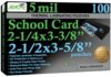 Apache School Card Laminating Pouches, 5 Mil, 100 Pack, 2-1/2" x 3-5/8"