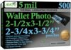 Apache Wallet Photo Laminating Pouches, 5 Mil, 500 Pack, 2.75" x 3.75"