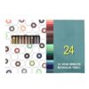 APGLSXY 24 Woodless Coloring Pencil for Coloring Painting Card Making Water Soluble Colored Pencils in Paper Box for Woodless Watercolor Stick