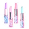 APGLSXY 4Pieces Lipstick Shaped Gel Pen Novelty Liquid Sand Pen, for Writing, 0.5MM Tip Smooth to Write Liquid Sand Dynamic Glitter Floating Glitter Dynamic