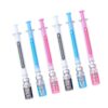 APGLSXY 6 / 12Pcs Fun Inoculator Gel Pen 0.38MM Needle Tip Gel Inks Pen with Scale Marking Black Inks for Note Taking Journaling Unique Offices Supplies