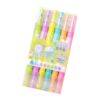 APGLSXY 6Pcs Colorful Erasable Highlighters Slanted Tip Fluorescence Highlighter Marker for Note Taking Highlighting Journaling Double Tip Highlighters Assorted Color