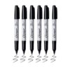 APGLSXY 6Pcs Professional Permanent Marker Set Dry Inks Fine Point Markers Pens for Highlighting Note Taking Artwork Markers