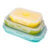 APGLSXY Foldable Silicone Lunch Box Set with Nested Storage and Lid Closure Design for Meal Prep, Packed Lunch, Picnic Food Containers Nesting Containers Portable Meal Prep Boxes Work