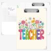 APJYM Boho Floral Teacher Clipboard with Storage for Desk 12.6x9.3in