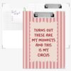 APJYM Pink Funny Clipboard with Storage for Office Desk 12.6x9.3in