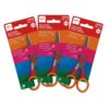 APLI Kids School Scissors 13 cm with Rounded Tip | Ergonomic Two-Tone Handle and Stainless Steel Blades for Children +4 Years (3 Pack)