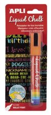 Apli Liquid Chalk Round Tip Erasable Chalk Markers, 5.5 mm, Orange, 1 Unit