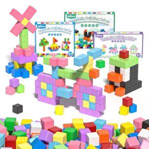 Apluses 128PCS Magnet Toys for Girls Boys, Sensory STEM Magnetic Blocks Building Toys for Kids, Preschool Learning Montessori Toys for 3+ Year Old, Toddler Age 3-5 5-7