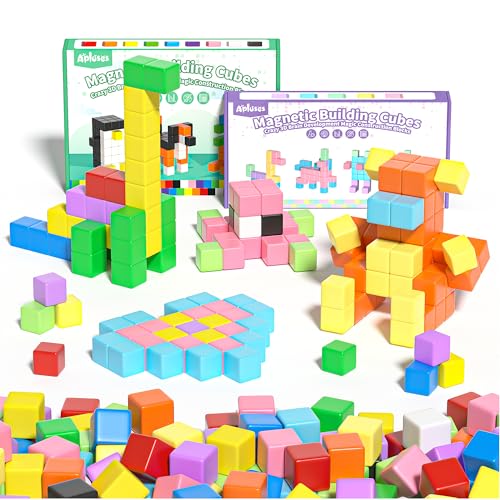 Apluses 86PCS Magnetic Blocks, Classroom Must Have Creative Learning Kids Toys | Preschool Montessori Sensory Autism Magnet Toys for Boys and Girls Ages 3 4 5 6