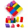 APLVFFZH Wooden Geometric Blocks for Math Manipulatives, 3D Shapes Learning Toys for Students 3-12 Years