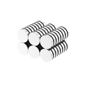 AplysiaTech N52 Magnet - 1/2" D x 1/10" H - 48 Pack, Strong Refrigerator Magnets, Small Round Disc Magnets for Crafts, Premium Brushed Nickel Magnet for Fridge,Office,Building,Craft,DIY,3D Printing