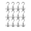 AplysiaTech Strong Magnetic Hooks with 1 Inch Dia Magnet Base, 80lbs - 12Pack Heavy Duty Rare Earth Magnet Hook for Refrigerator,Extra Strong Cruise Hook for Hanging, Magnetic Hanger for Cabins, Grill