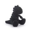 Apricot Lamb Black Corduroy Dinosaur Dragon Stuffed Animal, 8.5 Inches