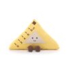 Apricot Lamb Wisdom Triangular Ruler Stationery Stuffed Animals for Kids, Soft Cute Plush Toys for Baby Girl and Boy, 4 Inches