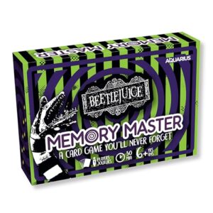 AQUARIUS Beetlejuice Memory Master Card Game, 108 Card Matching Game for 4 Players, Ages 6+, Family Party Gift for Kids, Teens, and Adults