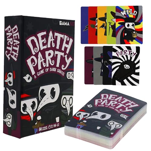 AQUARIUS GAMAGO Death Party Plague Doctor Card Game – Fast-Paced Dark Chaos Party Game for 3–7 Players, 15 Minute Rounds, Competitive Card Collecting Game for Teens and Adults Ages 14+