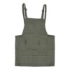 Aqur2020 Artist Apron, Cotton Canvas Adjustable Cross Back Strap Large Pocket