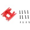 AQWBTYD RC Car Upgrade Parts Compatible with Trxs for TRX-4M 1/18 RC Crawler Car Upgrade Parts Accessories Metal Center Skidplate Gearbox Base Mount 9736(Red)