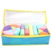 Aramox Foam Building Blocks, EVA Foam Stacking Blocks Set 52 Pieces Size S Lightweight Easy Grip for Shape Color Counting Learning, Indoor Outdoor Play for Kids Preschool