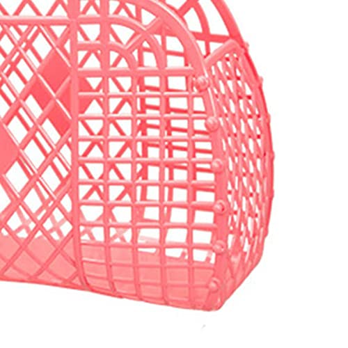 Aramox Hollow Storage Basket Plastic Foldable Storage Bag 9.84 X 4.33 X 8.66 in Portable Reusable Design for Beach Home Bedside Shopping Toy and Clothes (250x110x220mm/9.84x4.33x8.66in)
