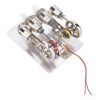 Aramox Stirling Engine Model Stainless Steel 4 Cylinder Hot Air Power Generator with LED Lamp Physics Teaching Tool Mini Educational Science Toy for Kids Students Classroom